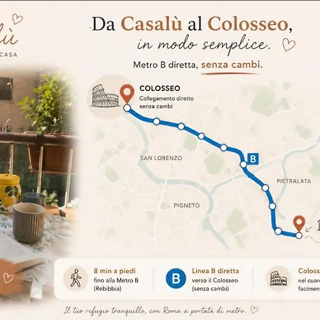 Casalu - Giardino Privato Parcheggio Metro B